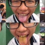 把舌頭染色的薑黃茶@zfangの科學小玩意